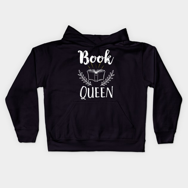 Book Queen Kids Hoodie by Eugenex
